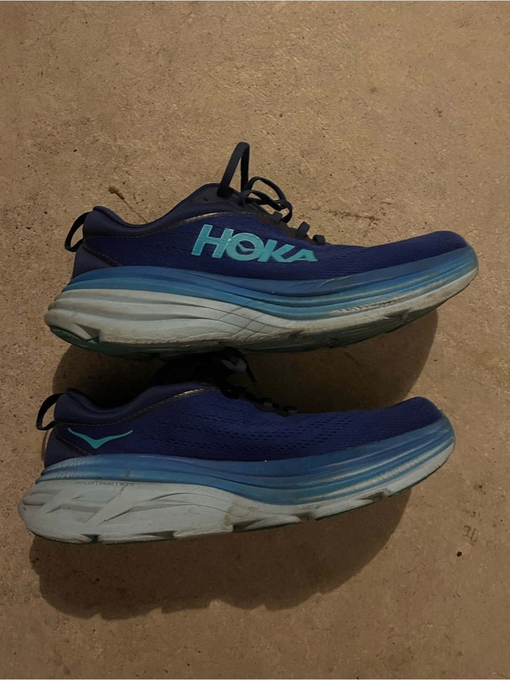 Hoka Men’s Bondi 8 Blue Outer Space Running Shoes 10.5D - Picture 8 of 10
